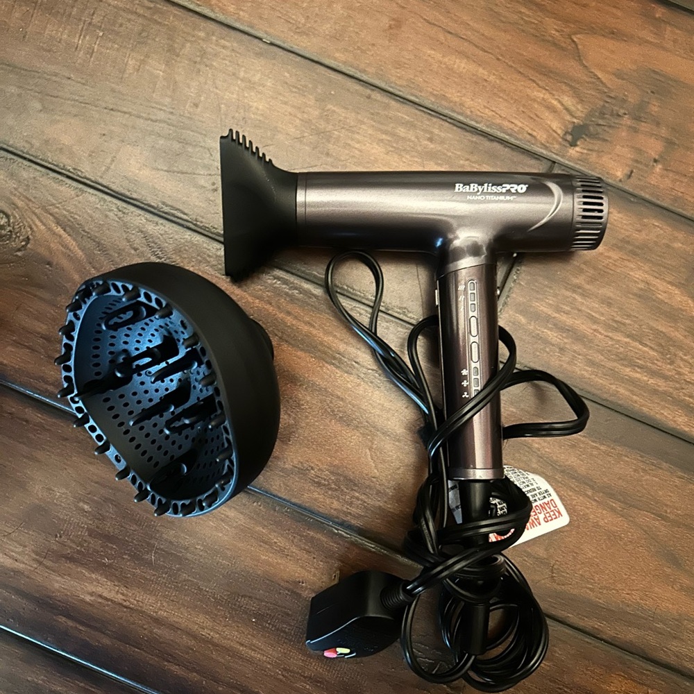 BaBylissPRO Hair Dryer with Diffuser - Dark purple